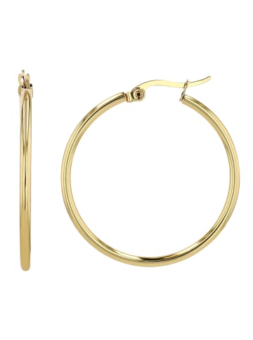 Adeliás Damen Ohrringe – Creole aus Edelstahl in gold