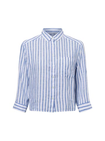 Marie Lund Bluse Liane in weiß blau