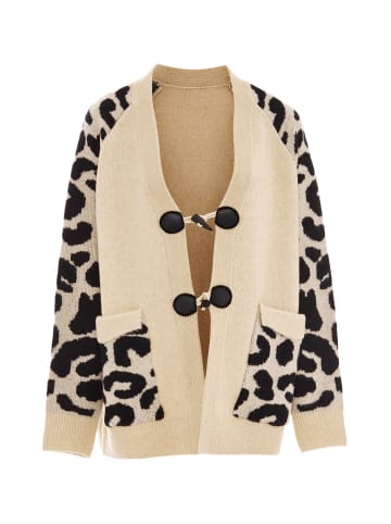 VIRITA Women Strickjacke in Schwarz Beige