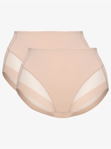 Bye Bra Taillenslip High Brief Tulle in Beige