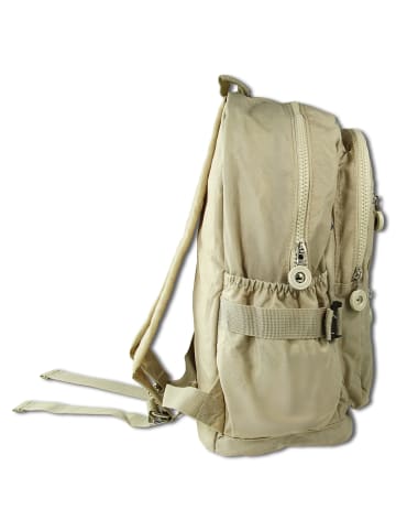 Bag Street Cityrucksack, Freizeitrucksack Nylon beige ca. 30cm breit ca. 38cm hoch