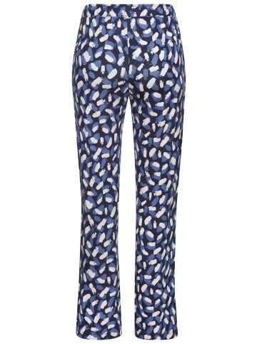 s.Oliver Pyjamahose in blau-gemustert