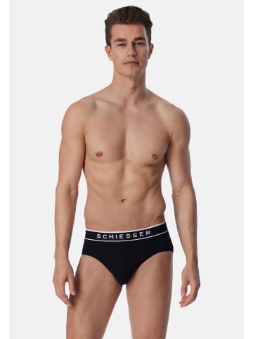 Schiesser Rio Slip / Unterhose 95/5 Cotton in Schwarz