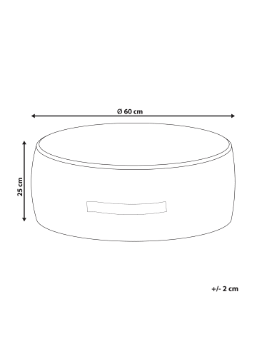 Beliani Pouf YULLE in Gelb - (W) 60 x (H) 25 x (L) 60 cm