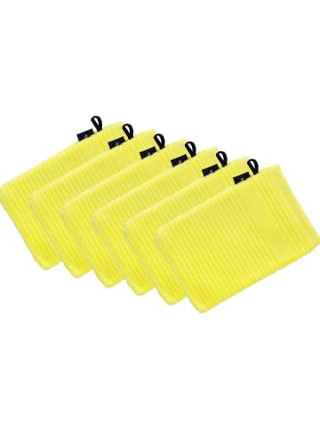 Vossen 6er Pack Waschhandschuh in electric yellow