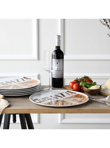 CreaTable 6 er-Set 21568 Pizzateller Set ALL YOU NEED Pizzateller Set in Weiß