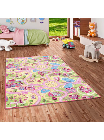 Snapstyle Kinder Spiel Straßenteppich in rosa
