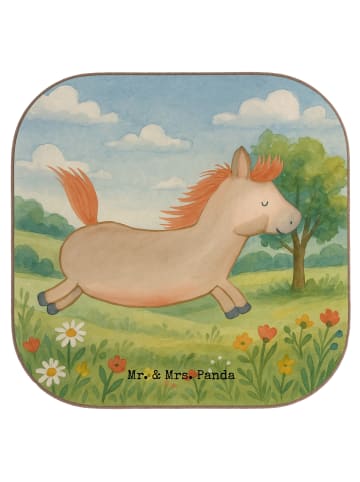 Mr. & Mrs. Panda Tischuntersetzer Pferd Springen Design ohne Spruch in Weiß