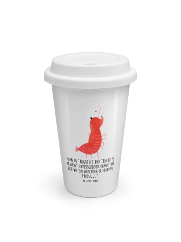 Mr. & Mrs. Panda ToGo Kaffeebecher Garnele Franzose mit Spruch in Weiß