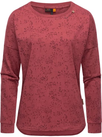 ragwear Langarmshirt Shimona Long Flowery in Raspberry