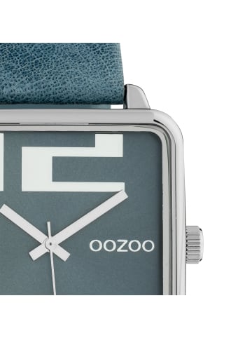 Oozoo Analog-Armbanduhr Oozoo Timepieces blau extra groß (ca. 35x35mm)