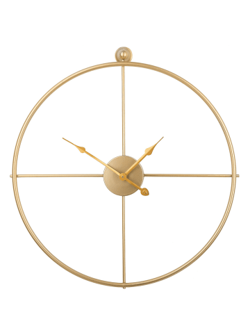 Beliani Wanduhr ZUCHWIL in Gold - (W) 50 x (H) 50 x (L) 2 cm