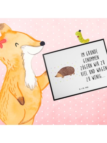 Mr. & Mrs. Panda Schreibunterlage Igel Herzen mit Spruch in Weiß
