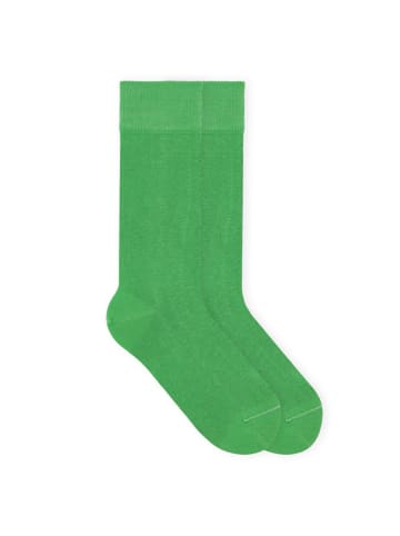 von Jungfeld Classic Socken Signature Innenbund in Grasgrün