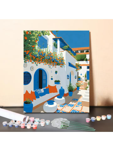 ARTNANAS DIY Malen nach Zahlen Set-"Mediterraner Hof" 