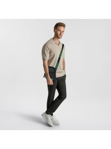 Lacoste Mini Bag Umhängetasche 16 cm in jacquard webbing noir