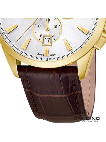 Candino Analog-Armbanduhr Candino Sport braun groß (ca. 43mm)