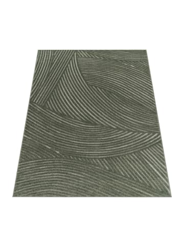 KADIMA DESIGN Teppich Kurzflor Struktur Wohnzimmer in Grün