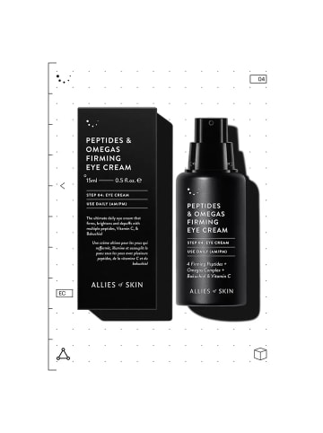 ALLIES OF SKIN Augencreme Peptides & Omegas Firming Eye Cream, 15 ml