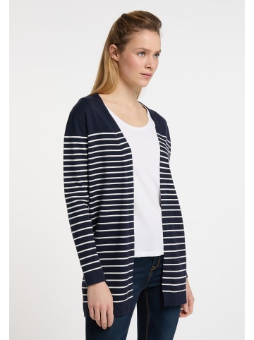 DreiMaster Maritim Damen Cardigan in Marine Wollweiss