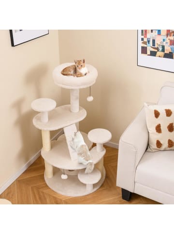 COSTWAY Kratzbaum klein in Beige