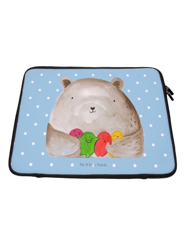 Mr. & Mrs. Panda Laptophülle Bär Gefühl ohne Spruch in Blau Pastell