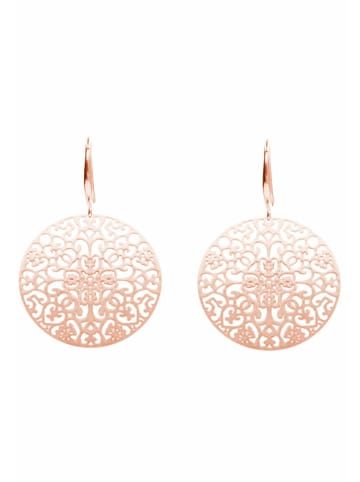 Gemshine Ohrringe Mandala Kreis in rose gold coloured