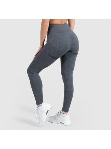 SMILODOX Kompression Leggings Amaze Ripp in Anthrazit Melange