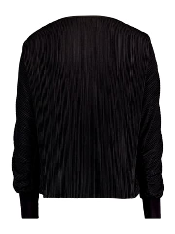 Casual-Shirt mit Glanzeffekt in Schwarz