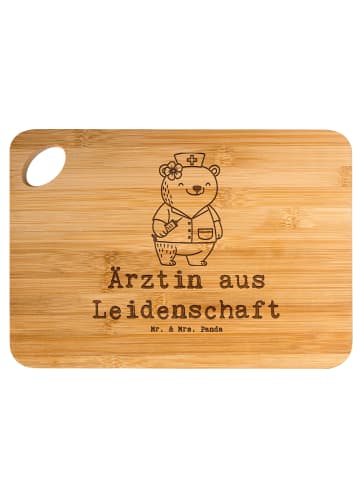 Mr. & Mrs. Panda Brett Ärztin Leidenschaft mit Spruch in Braun