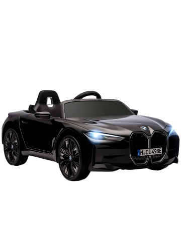 HOMCOM BMW i4 12V Kinderauto 3-5 Jahre Kinder Schwarz