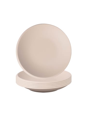 Villeroy & Boch 6er Set Schalen flach NewMoon in ø 25 cm in beige