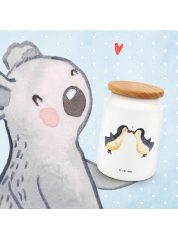 Mr. & Mrs. Panda Frischhaltedosen Pinguin Liebe ohne Spruch in Weiß