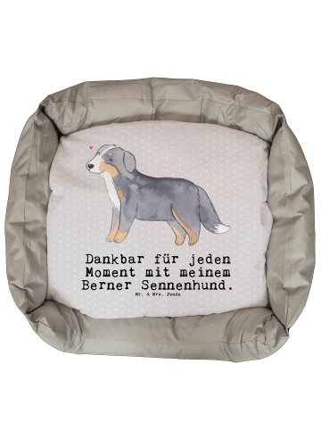 Mr. & Mrs. Panda Hundekissen Berner Sennenhund Moment mit Spruch in Grau Pastell