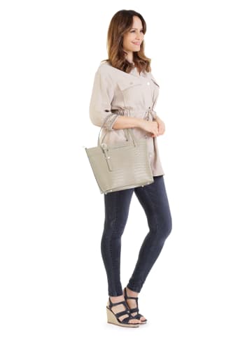 Cluty Handtasche echt Leder in beige