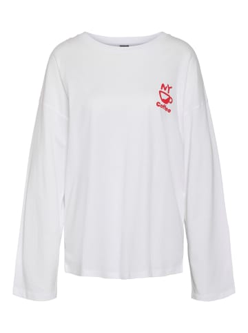 Noisy may Langarmshirt in Bright White