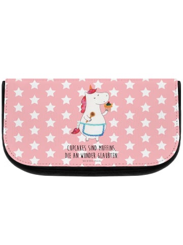 Mr. & Mrs. Panda Kosmetiktasche Einhorn Küche mit Spruch in Rot Pastell