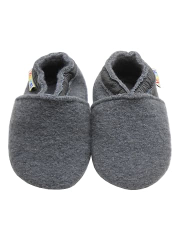 Yalion Filz-Baby-Lauflernschuhe mit rutschfester, harter Sohle – Grau
