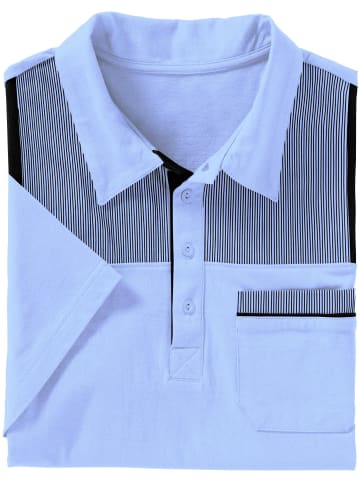 Sieh an! Poloshirt in hellblau-marine