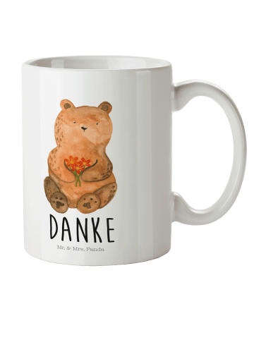 Mr. & Mrs. Panda Plastikbecher Bär Dankbar mit Spruch in Weiß