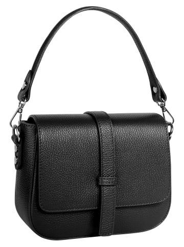 Samantha Look Umhängetasche echt Leder in schwarz