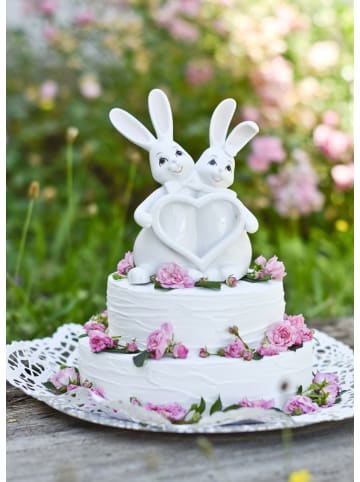 Goebel Figur " Hasenpaar Snow White - Forever " in weiß