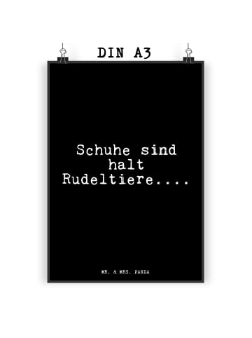 Mr. & Mrs. Panda Poster Schuhe sind halt Rudeltiere....... mit S... in Schwarz