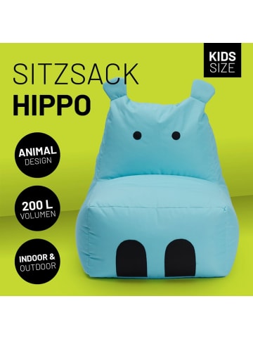 Lumaland LUMALAND Animal Line Kindersitzsack Hippo - Türkis