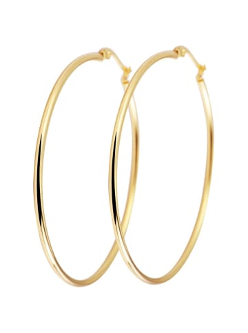 Adeliás Damen Ohrringe – Creole aus Edelstahl in gold