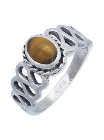 mantraroma 925er Silber - Ringe mit Tigerauge