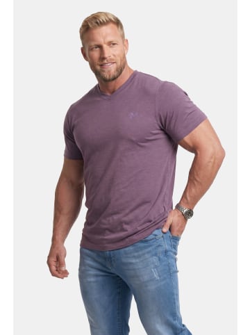 Men Plus Kurzarm T-Shirt in pflaume