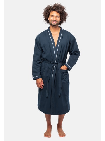 Ammann Morgenmantel Sweat Cotton in Nightblue