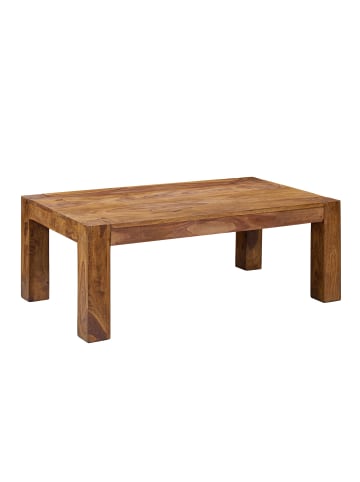 FineBuy Couchtisch in Braun / Sheesham / 60x110x40