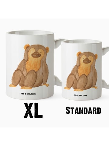 Mr. & Mrs. Panda XL Tasse Affe ohne Spruch in Weiß